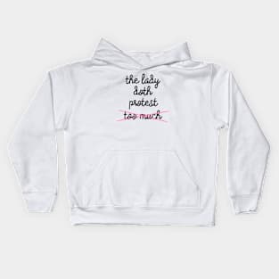 The Lady Doth Protest Kids Hoodie